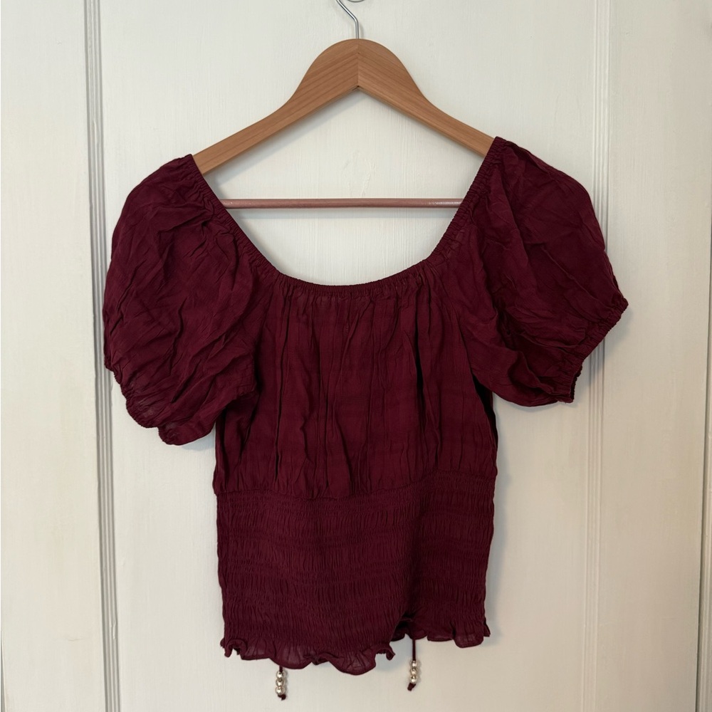 Shyanne woman’s puff sleeve smocked bodice top - Picture 6 of 6